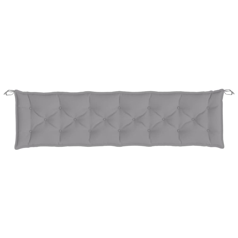 vidaXL Garden Bench Cushions 2pcs Grey 200x50x7cm Oxford Fabric