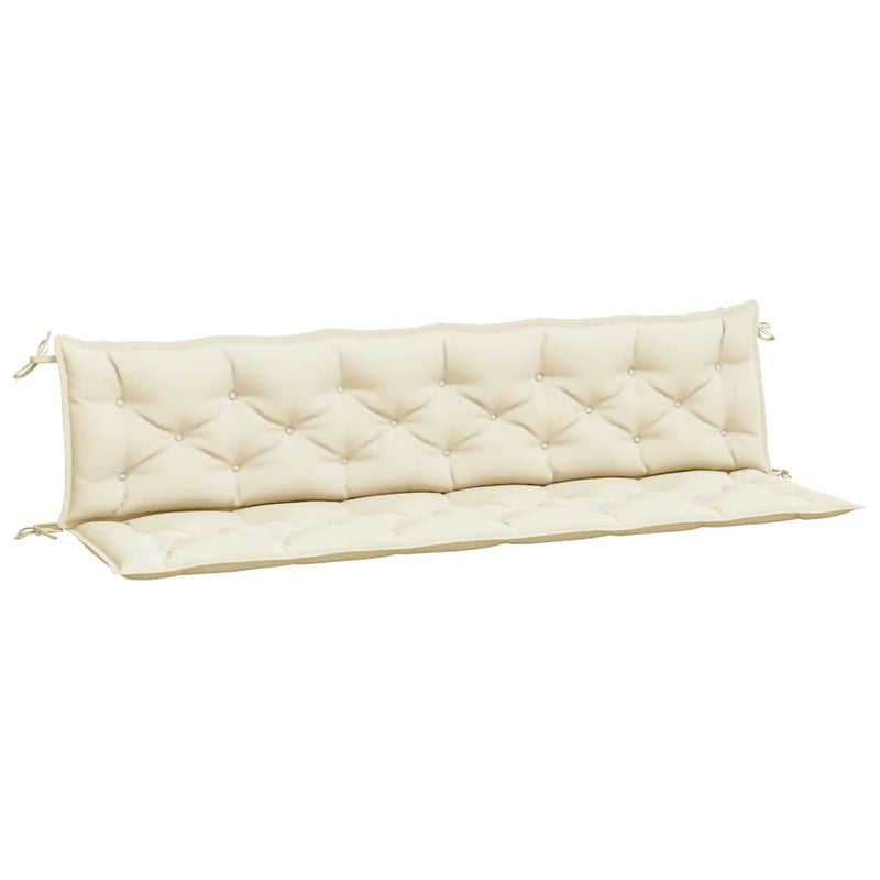 vidaXL Garden Bench Cushions 2pcs Cream White 200x50x7cm Oxford Fabric