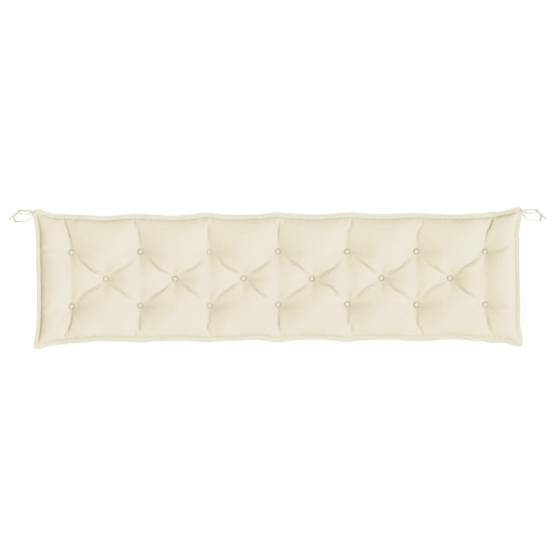 vidaXL Garden Bench Cushions 2pcs Cream White 200x50x7cm Oxford Fabric