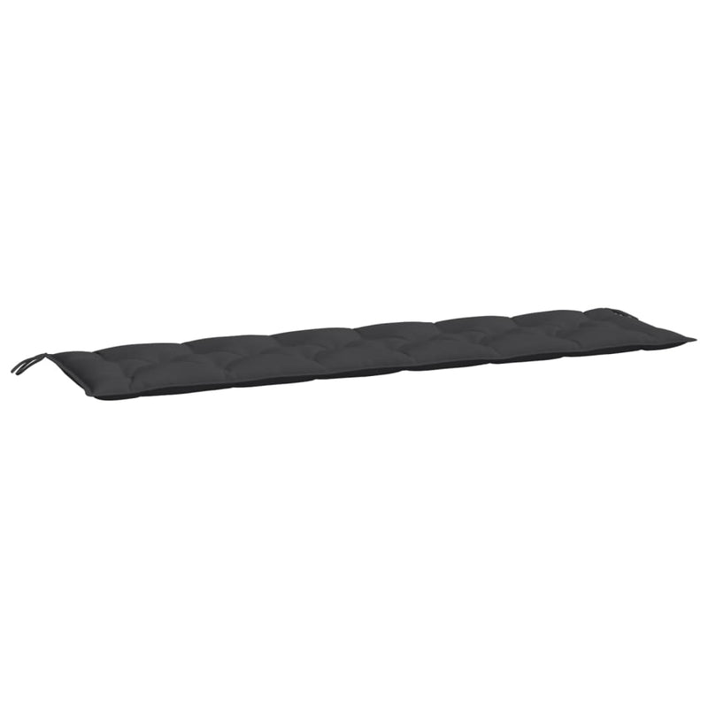 vidaXL Garden Bench Cushions 2pcs Black 200x50x7cm Oxford Fabric