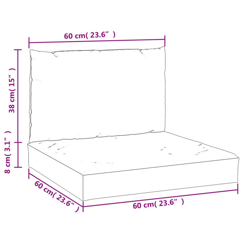 vidaXL Pallet Cushions 2 pcs Anthracite Oxford Fabric