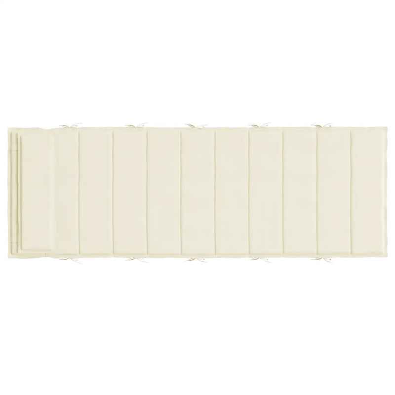 Sun Lounger Cushion Cream 180x60x4 cm Oxford Fabric
