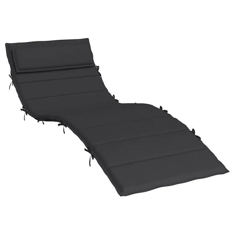 Sun Lounger Cushion Black 180x60x4 cm Oxford Fabric