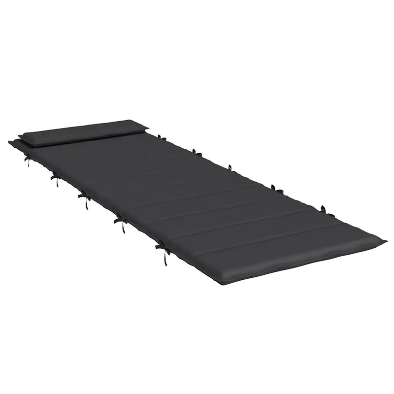 Sun Lounger Cushion Black 180x60x4 cm Oxford Fabric