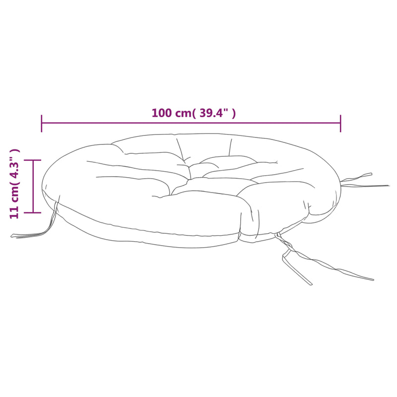 Round Cushion Cream �� 100 x11 cm Oxford Fabric