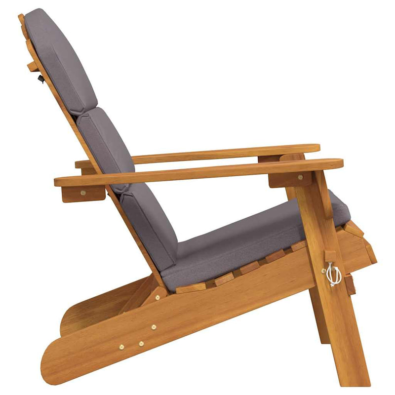 vidaXL Adirondack Garden Chair with Cushions Solid Wood Acacia