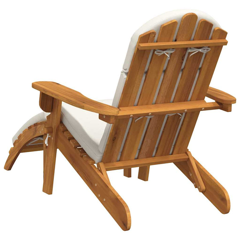 vidaXL Adirondack Garden Chair with Footrest Solid Wood Acacia