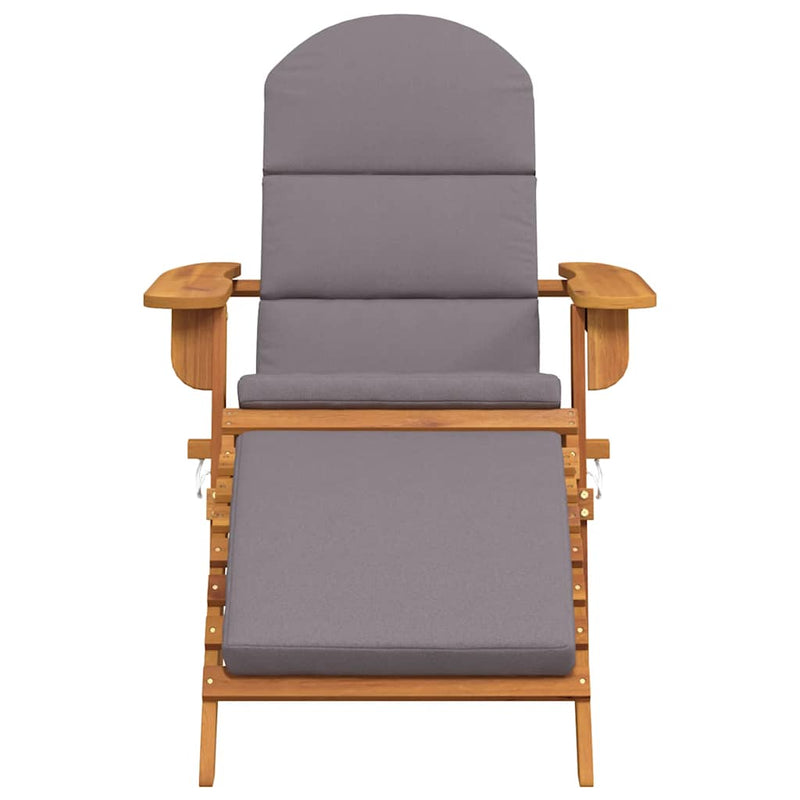 vidaXL Adirondack Garden Chair with Footrest Solid Wood Acacia