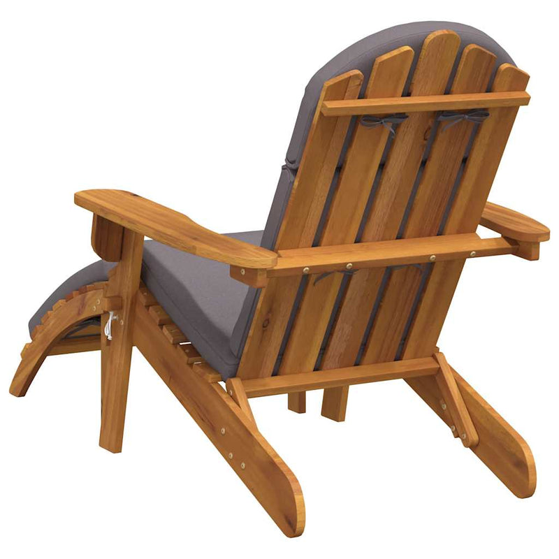 vidaXL Adirondack Garden Chair with Footrest Solid Wood Acacia