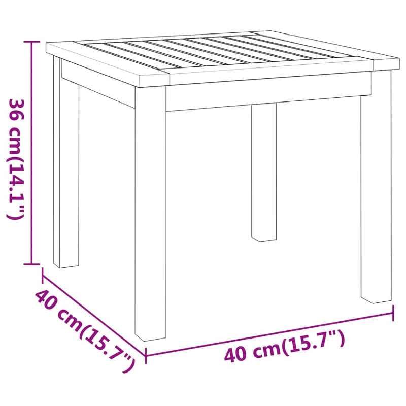 vidaXL Coffee Table 40x40x36 cm Solid Wood Acacia
