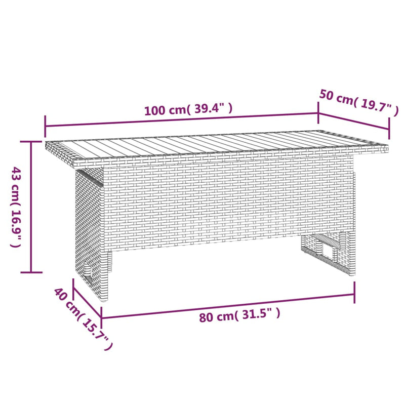 vidaXL 2 Piece Garden Lounge Set with Cushions Grey Poly Rattan