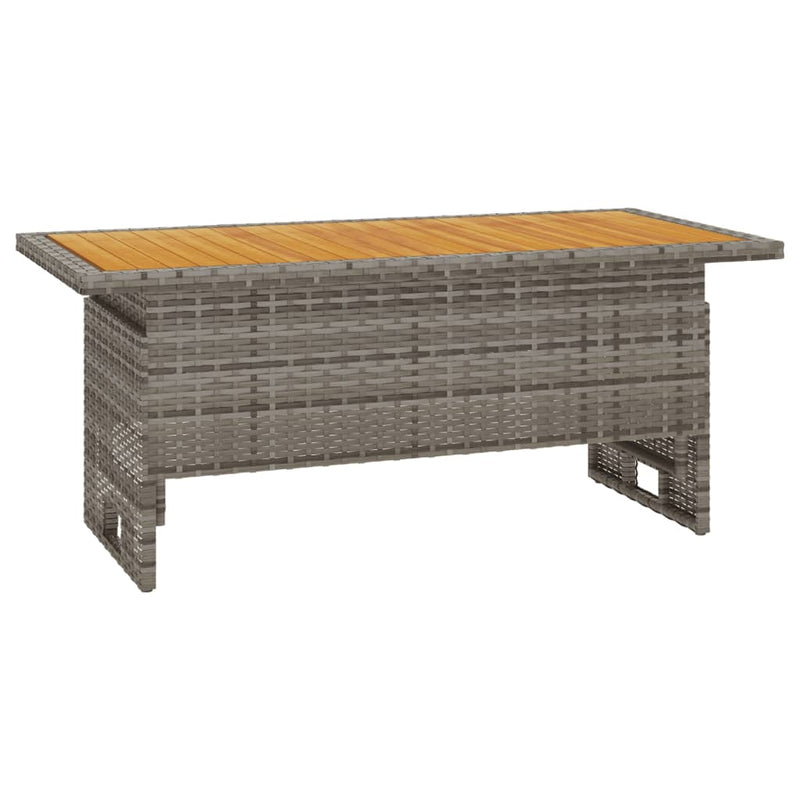 vidaXL 3 Piece Garden Lounge Set with Cushions Grey Poly Rattan