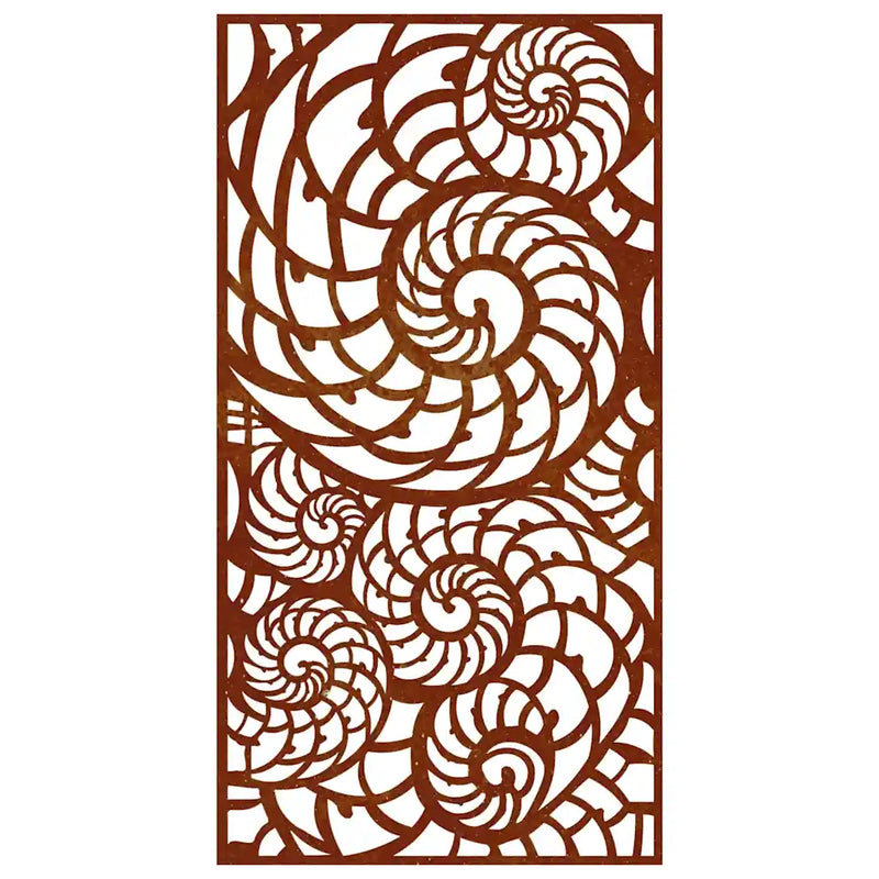 Garden Wall Decoration 105x55 cm Corten Steel Shell Design