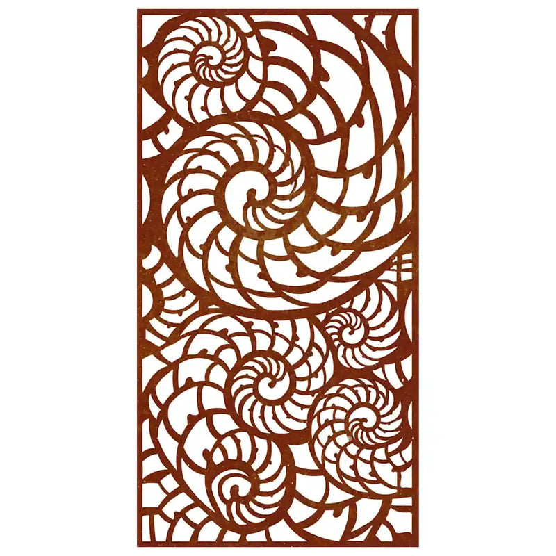 Garden Wall Decoration 105x55 cm Corten Steel Shell Design