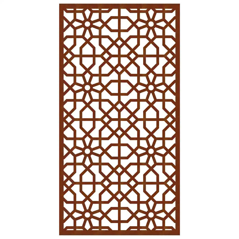 Garden Wall Decoration 105x55 cm Corten Steel Moorish Design