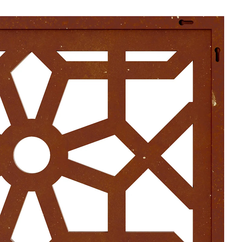 Garden Wall Decoration 105x55 cm Corten Steel Moorish Design