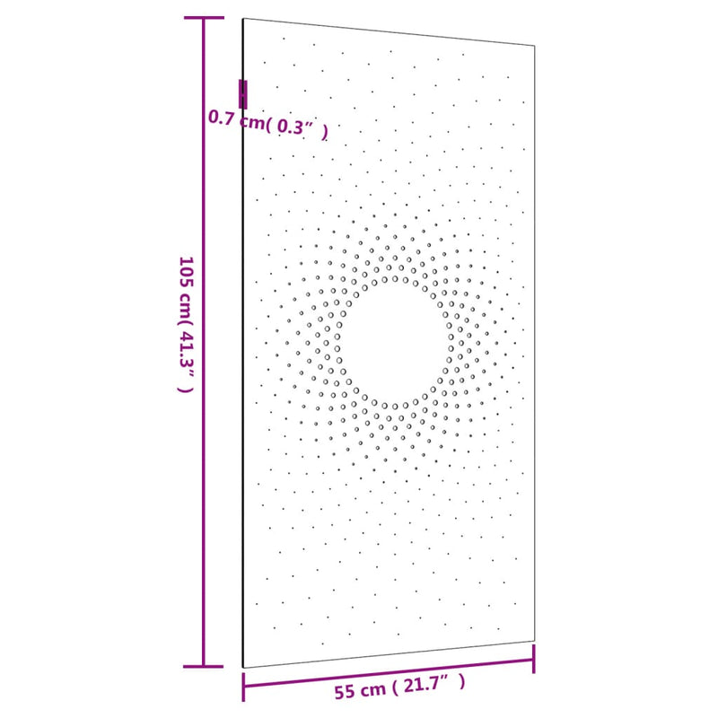 vidaXL Garden Wall Decoration 105x55 cm Corten Steel Sun Design