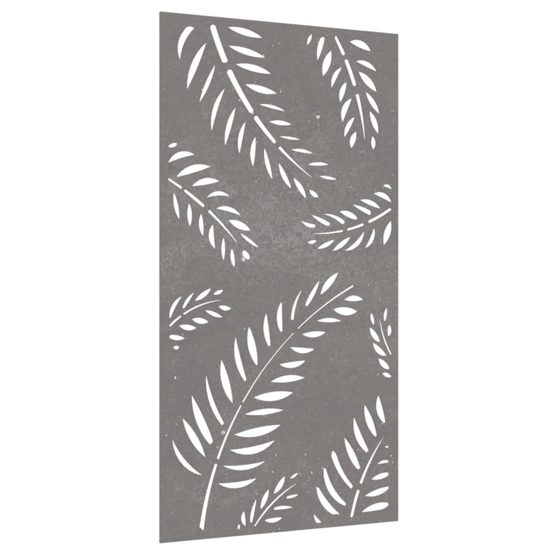 vidaXL Garden Wall Decoration 105x55 cm Corten Steel Leaf Design
