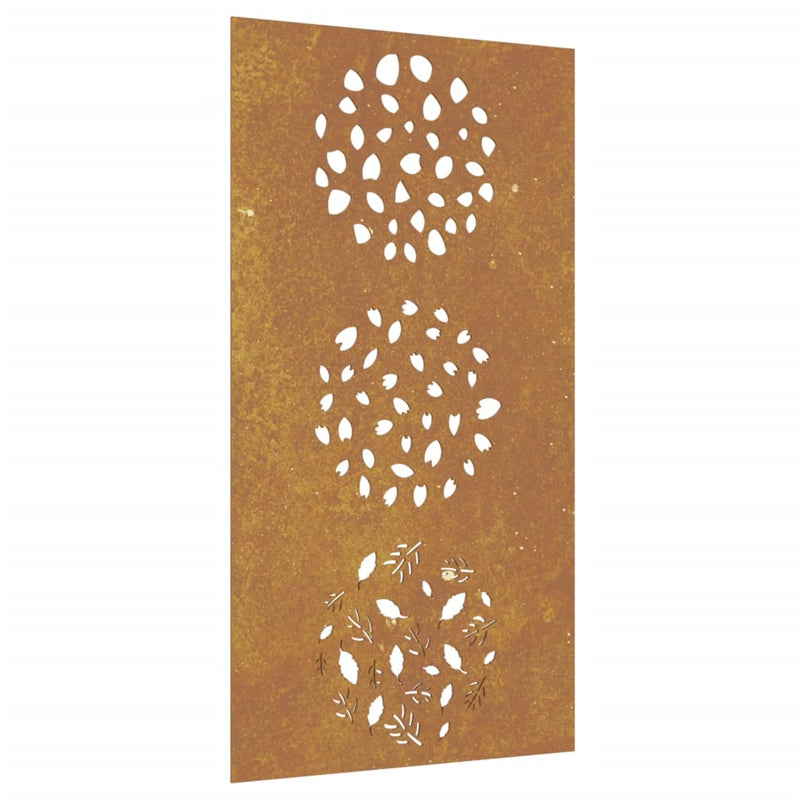 vidaXL Garden Wall Decoration 105x55 cm Corten Steel Leaf Design