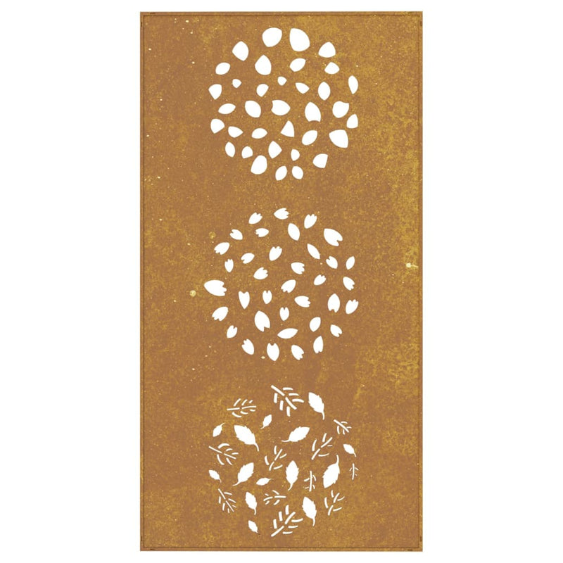 vidaXL Garden Wall Decoration 105x55 cm Corten Steel Leaf Design