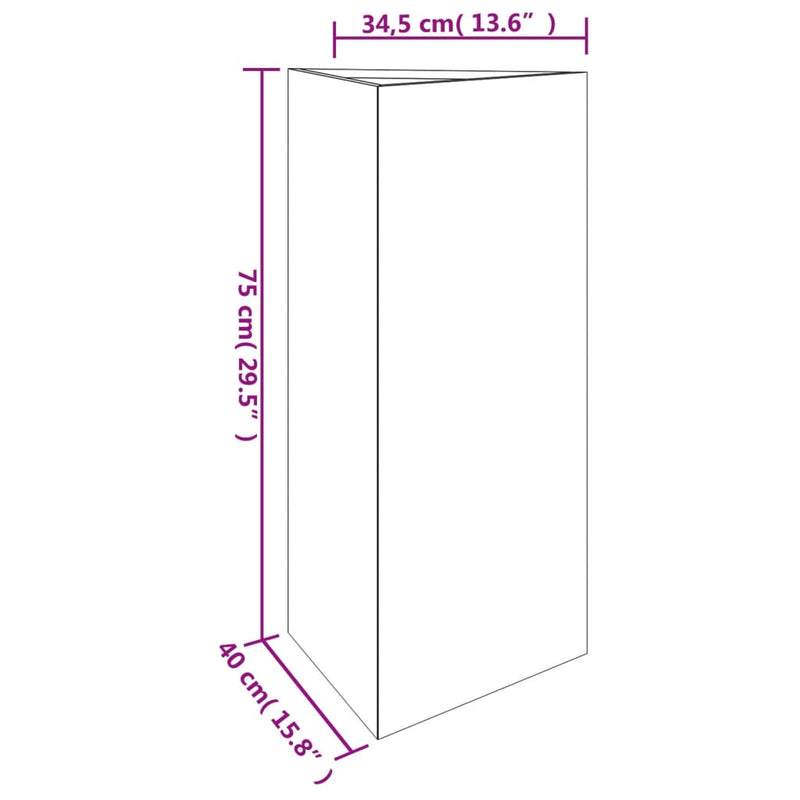 vidaXL Garden Planter 40x34.5x75 cm Corten Steel