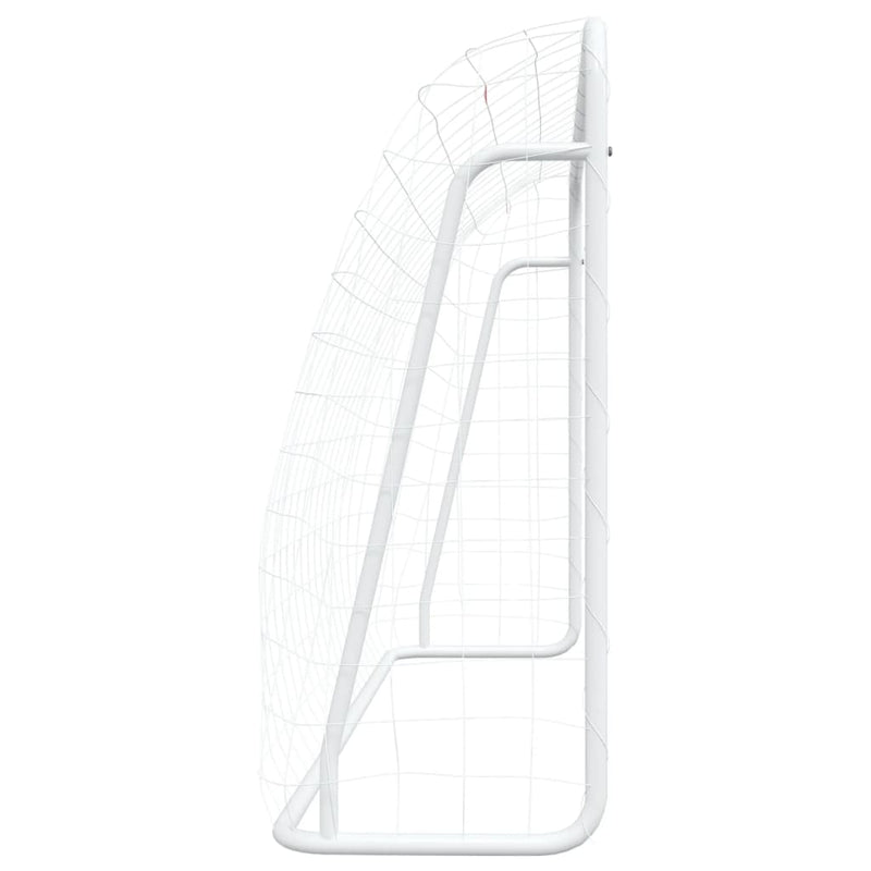 vidaXL Football Goal with Net White 214x75x152 cm Steel&Polyester