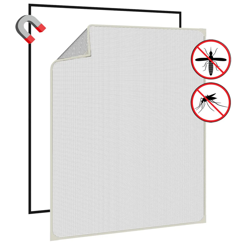 Magnetic Insect Screen for Windows White 100x120 cm