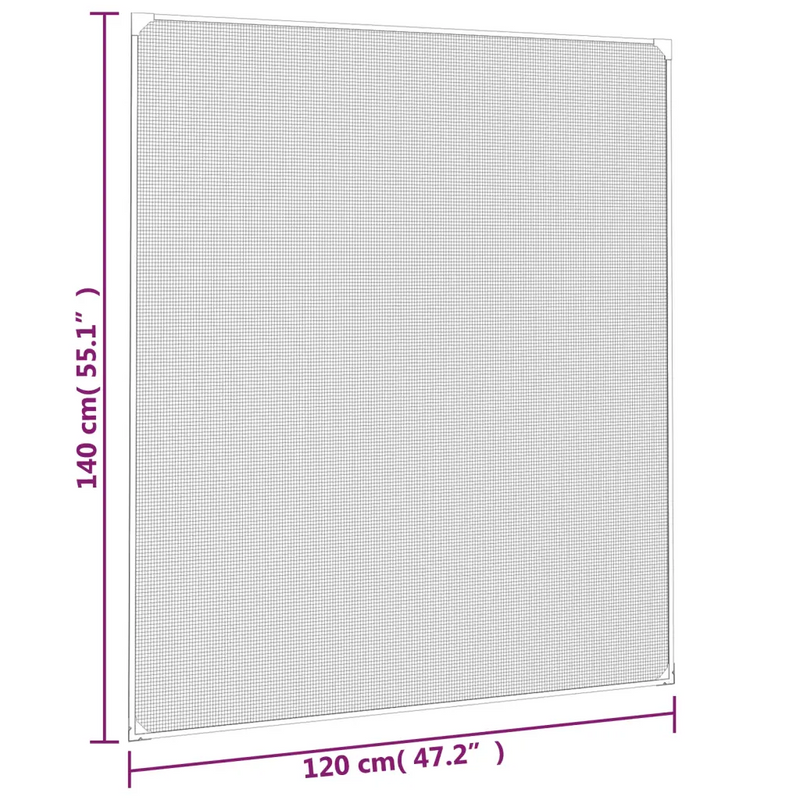 Magnetic Insect Screen for Windows Anthracite 120x140 cm