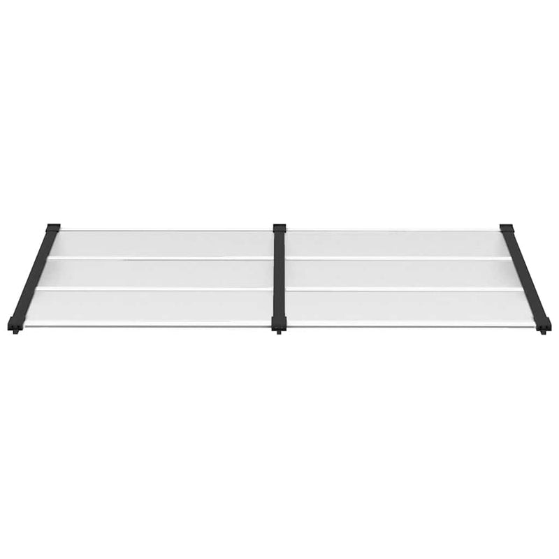 vidaXL Door Canopy Black and Transparent 199x90 cm Polycarbonate