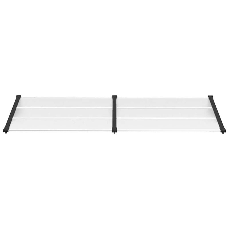 vidaXL Door Canopy Black and Transparent 239x90 cm Polycarbonate