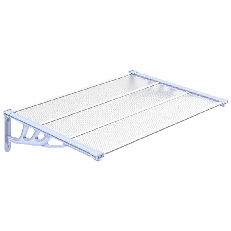vidaXL Door Canopy Grey and Transparent 122x90 cm Polycarbonate