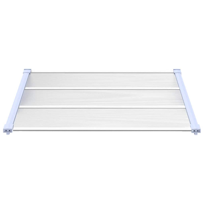 vidaXL Door Canopy Grey and Transparent 122x90 cm Polycarbonate