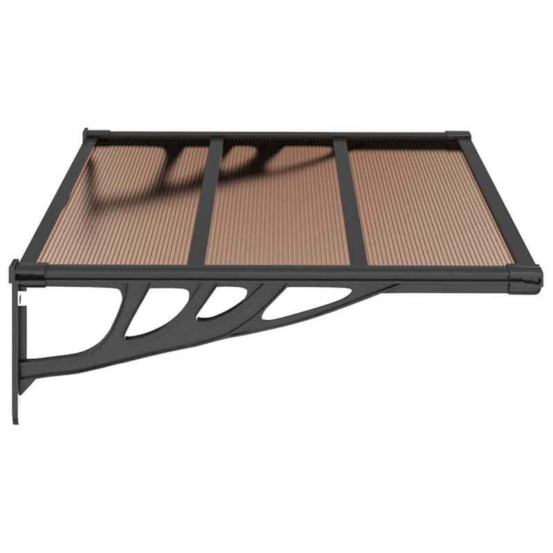 vidaXL Door Canopy Black 122x90 cm Polycarbonate
