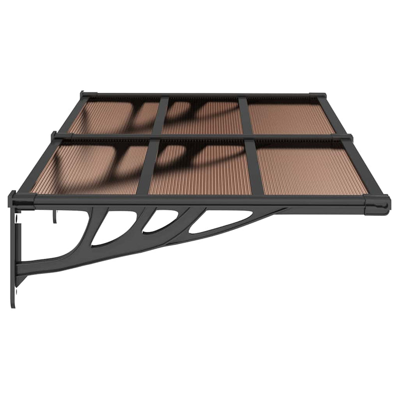 vidaXL Door Canopy Black 152.5x90 cm Polycarbonate