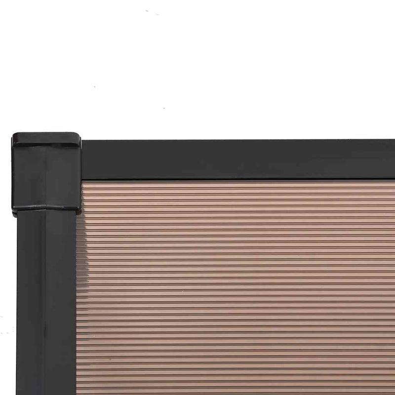 vidaXL Door Canopy Black 152.5x90 cm Polycarbonate