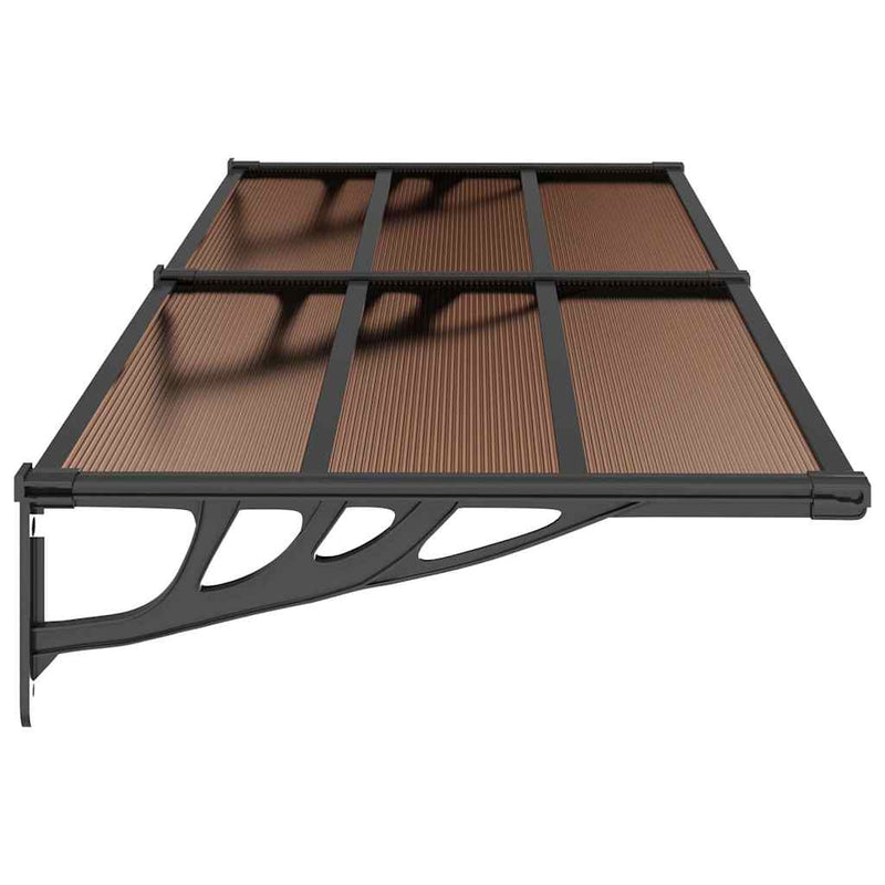 vidaXL Door Canopy Black 239x90 cm Polycarbonate