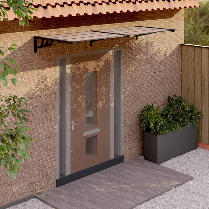 vidaXL Door Canopy Black 239x90 cm Polycarbonate