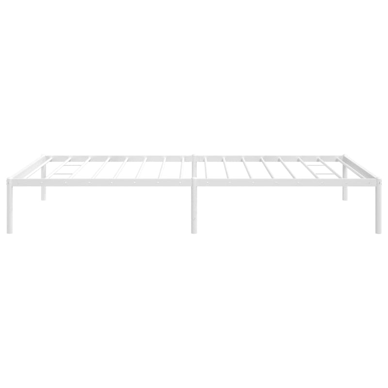 vidaXL Metal Bed Frame without Mattress White 107x203 cm King Single