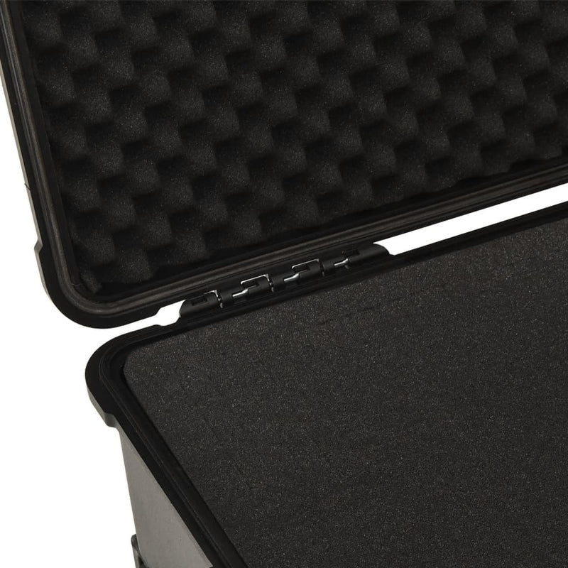 vidaXL Wheeled Flight Case Black 58x45x27 cm PP