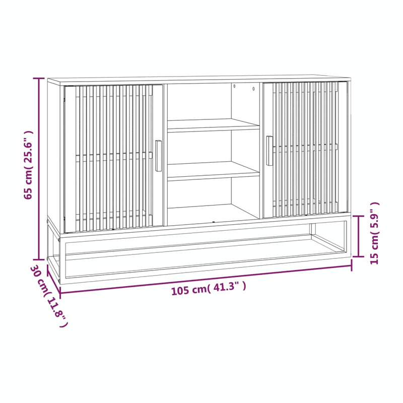 vidaXL Sideboard White 105x30x65 cm Engineered Wood