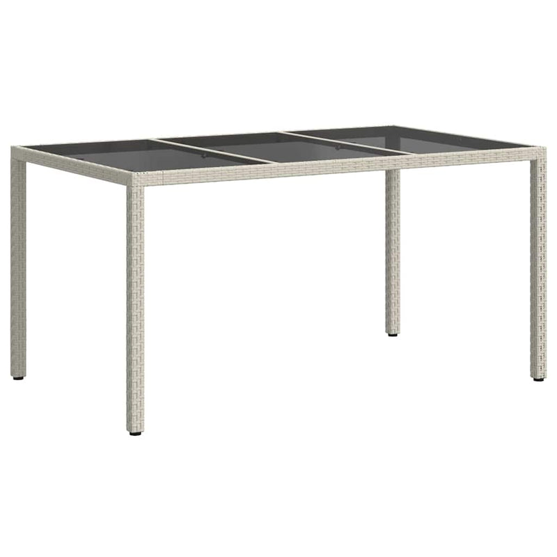 vidaXL Garden Dining Table White 150 x 90 x 75 cm Poly Rattan