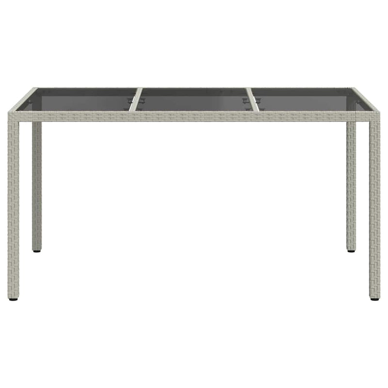 vidaXL Garden Dining Table White 150 x 90 x 75 cm Poly Rattan