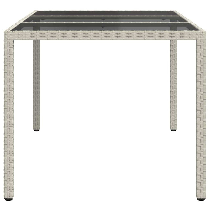 vidaXL Garden Dining Table White 150 x 90 x 75 cm Poly Rattan