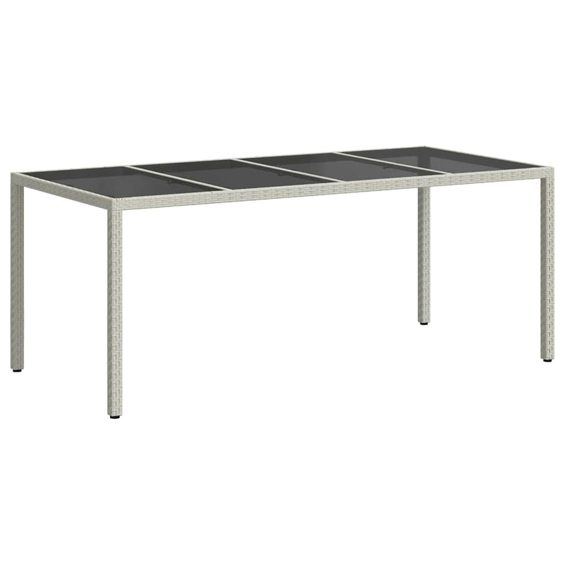 vidaXL Garden Dining Table White 190 x 90 x 75 cm Poly Rattan