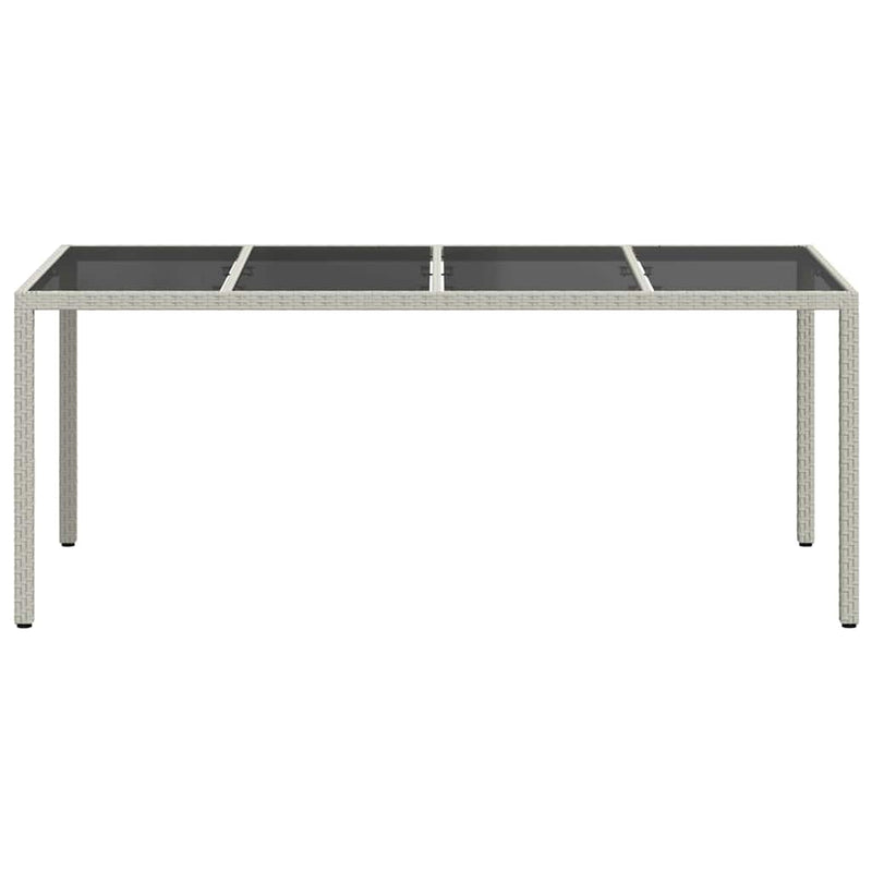 vidaXL Garden Dining Table White 190 x 90 x 75 cm Poly Rattan