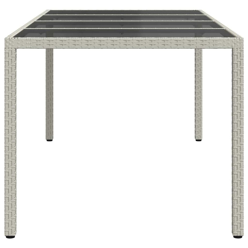 vidaXL Garden Dining Table White 190 x 90 x 75 cm Poly Rattan