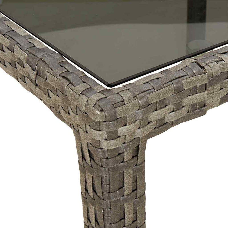 vidaXL Garden Dining Table Grey 250 x 100 x 75 cm Poly rattan