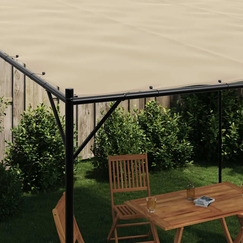 Gazebo Beige 4x4 m 180 g/m² Fabric and Steel
