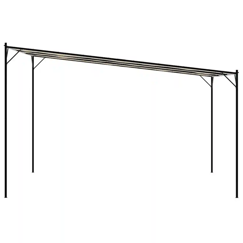 Gazebo Beige 4x4 m 180 g/m² Fabric and Steel