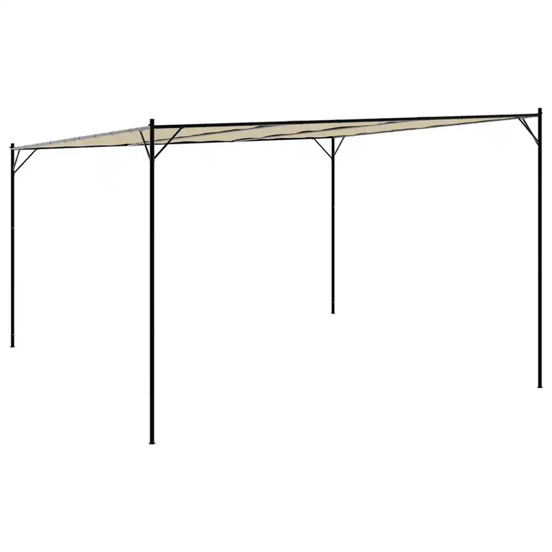 Gazebo Beige 4x4 m 180 g/m² Fabric and Steel